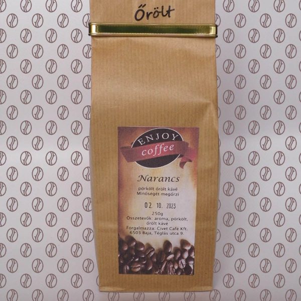 Enjoy Coffee Narancs ízesítésű őrölt kávé 250g