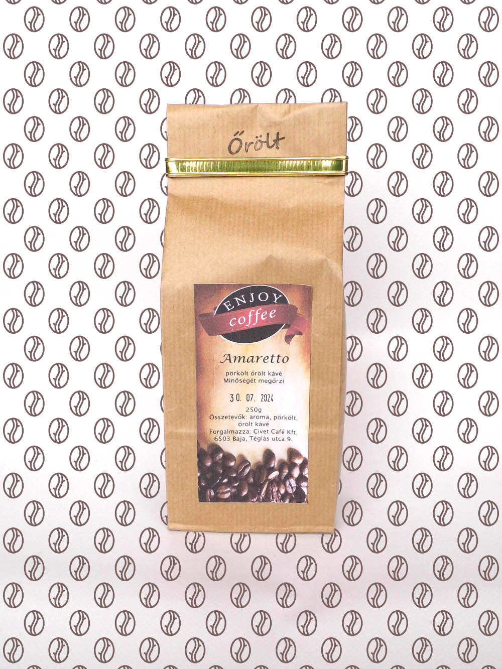 Enjoy Coffee Amaretto ízesítésű őrölt kávé 250g