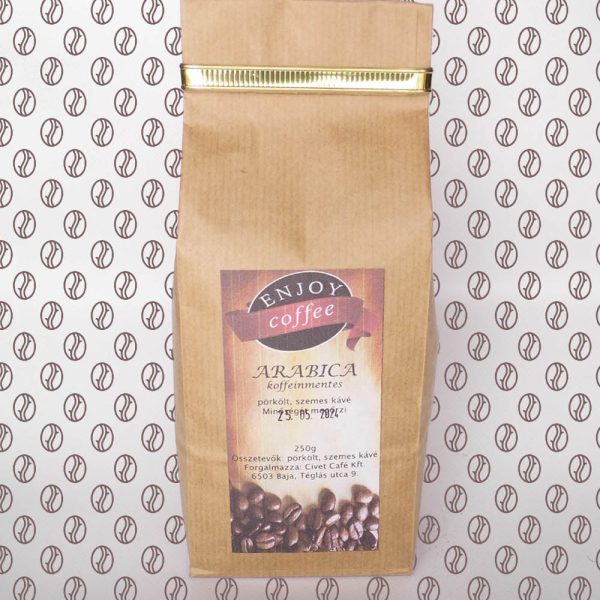 Enjoy Coffee Arabica koffeinmentes szemes kávé 250g