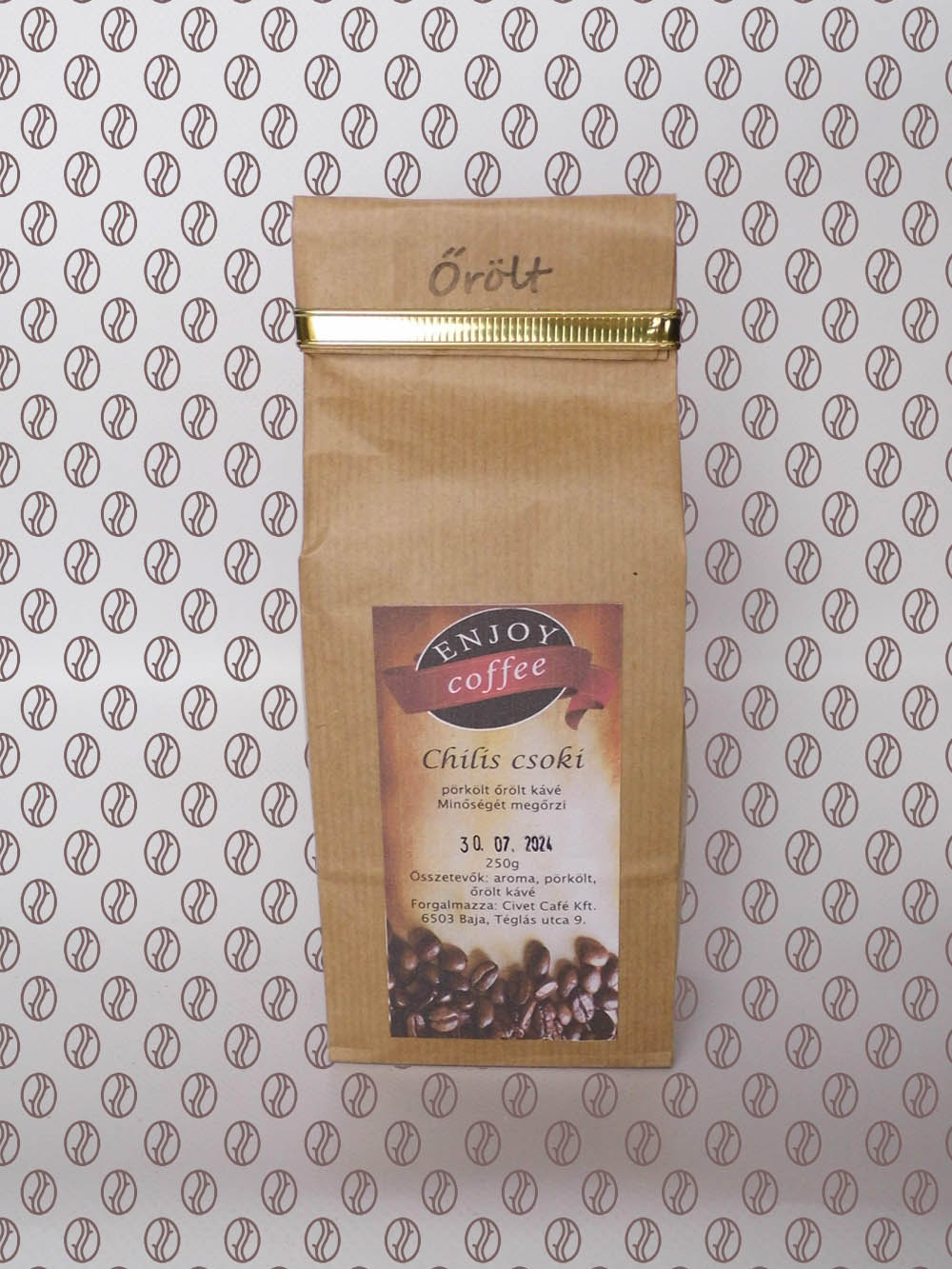 Enjoy Coffee Chilis csoki ízesítésű őrölt kávé 250g