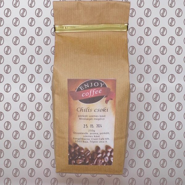 Enjoy Coffee Chilis csoki ízesítésű szemes kávé 250g