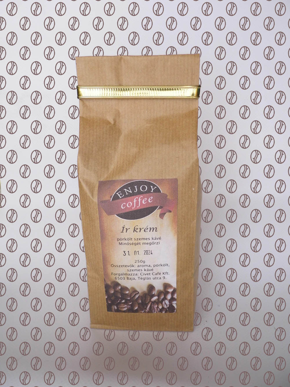 Enjoy Coffee Ír krém ízesítésű szemes kávé 250g