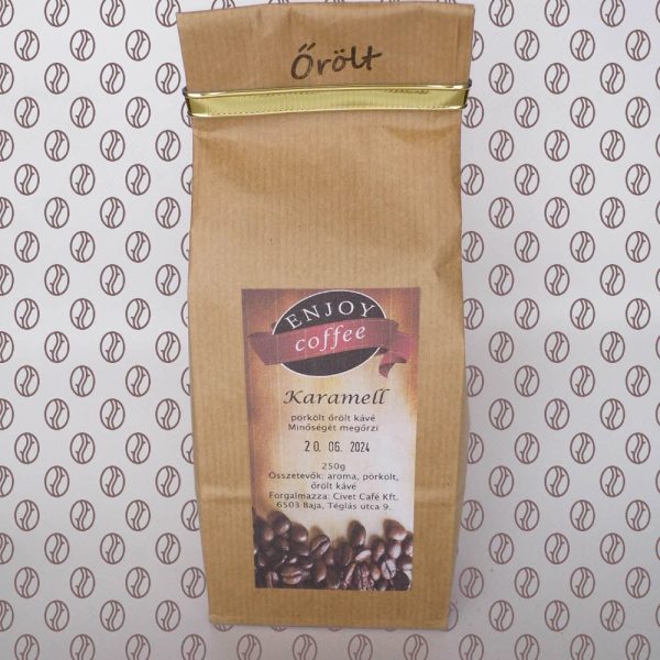 Enjoy Coffee Karamell ízesítésű őrölt kávé 250g