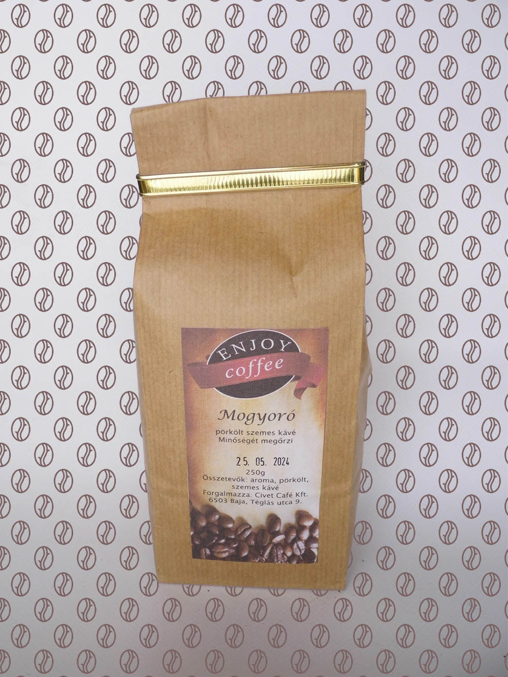 Enjoy Coffee Mogyoró ízesítésű szemes kávé 250g