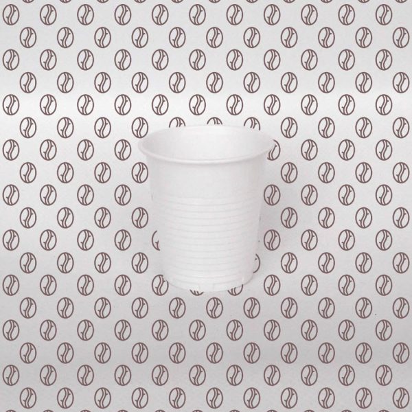 műanyag pohár keresztbe csíkos fehér 100ml