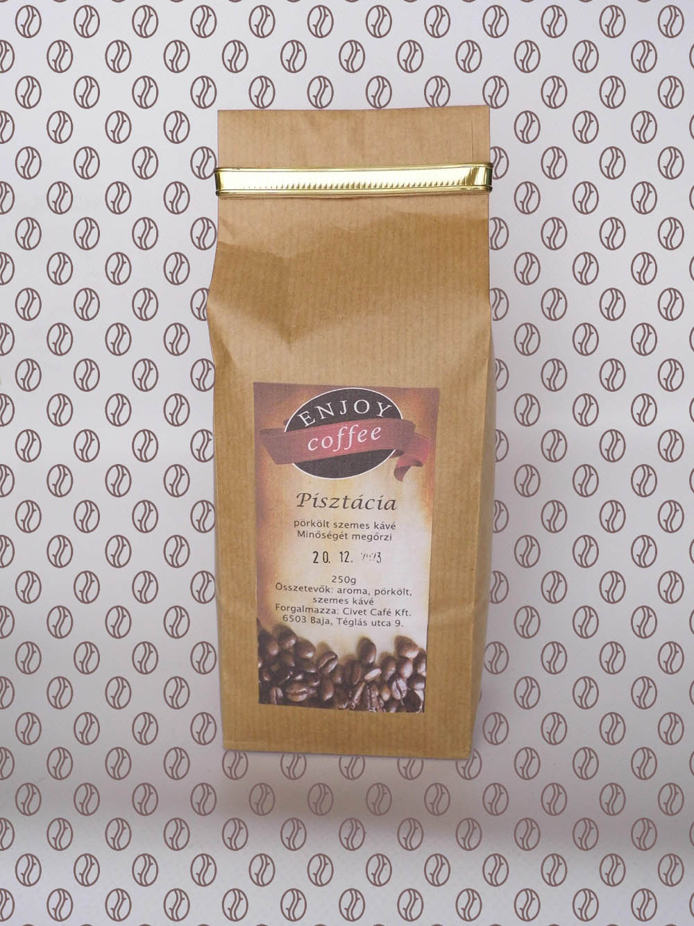 Enjoy Coffee Pisztácia ízesítésű szemes kávé 250g